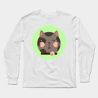 cute drawn kitty cat design 4 Long Sleeve T-Shirt